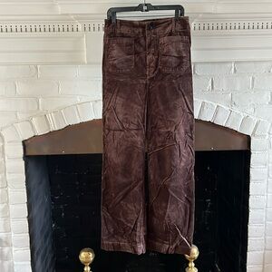 Maeve wide leg Colette brown corduroy pants sz 31